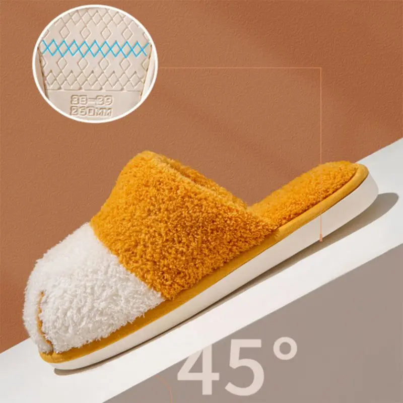 Paw Slippers Autumn Winter Home Shoes Women Kawaii Furry Slides Indoor Floor Bedroom Shoes Couple Slipper Warm Flats Footwear - Beautiful Spaces Home Decor