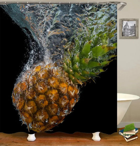 Sinking Pineapple Shower Curtain - cozy desires